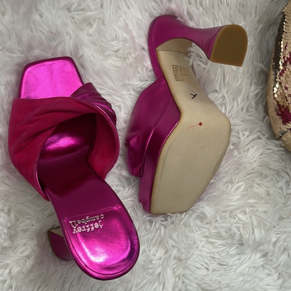 Free People Jeffrey Campbell Luna Metallic Platform Fuchsia Twisted - Picture 9 of 9